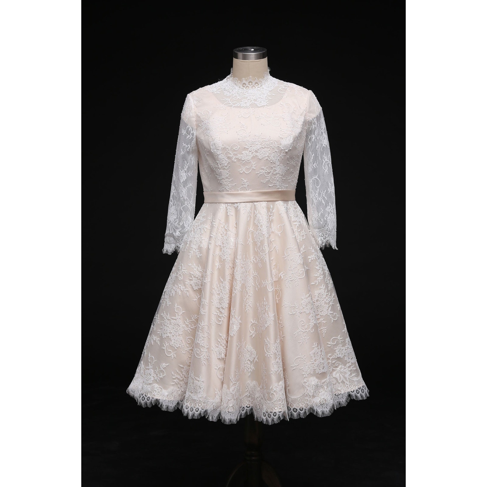 New Size 16 Vintage Style Lace Short Lace Formal Dress